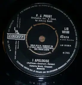 P.J. Proby - I Apologise