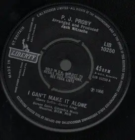 P.J. Proby - I Can't Make It Alone