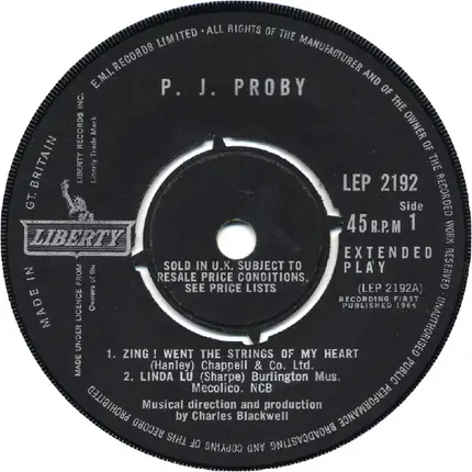 P.J. Proby - P.J. Proby (EP)