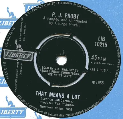 P.J. Proby - That Means A Lot