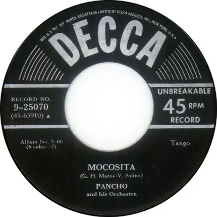 Pancho And His Orchestra - La Cumparsita / Mocosita