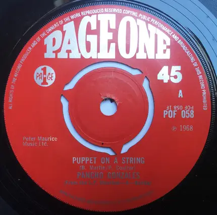 Pancho Gonzales - Puppet On A String / Happy Pablo