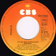 7inch Vinyl Single - Paola - Ich Bin Kein Hampelmann