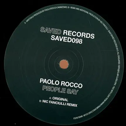Paolo Rocco - PEOPLE SAY