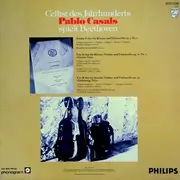 Double LP - Pablo Casals - Cellist Des Jahrhunderts Pablo Casals Spielt Beethoven