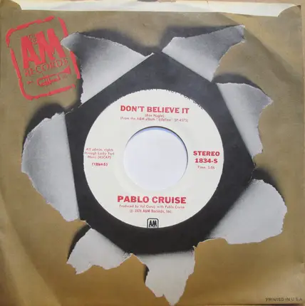 Pablo Cruise - Don't Believe It
