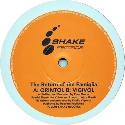 Paco Osuna / Danilo Vigorito - The Return Of The Famiglia