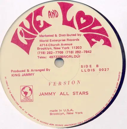 Pad Anthony / King Jammy All Stars - Dangerous System / Dangerous System (Version)