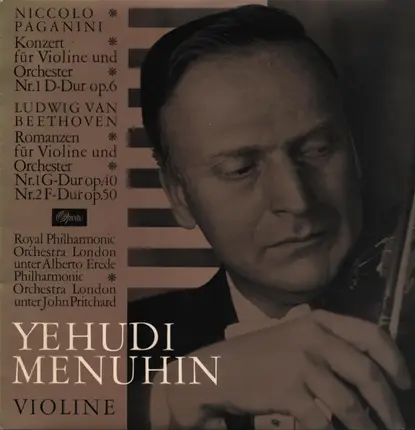 Paganini / Beethoven / Yehudi Menuhin - Konzert Für Violine Und Orchester Nr. 1 D-dur Op. 6 / Romanzen Für Violine Und Orchester Nr. 1 G-Du