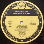 LP - Page Morton Black - May You Always - Inlay included