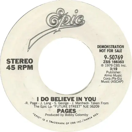 Pages - I Do Believe In You