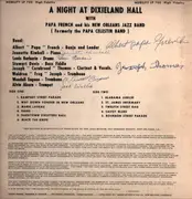 LP - 'Papa' French And His New Orleans Jazz Band - A Night At Dixieland Hall - Signed