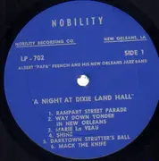 LP - 'Papa' French And His New Orleans Jazz Band - A Night At Dixieland Hall