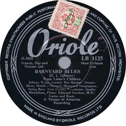 Papa Laine's Children - Get Over Dirty March / Barnyard Blues