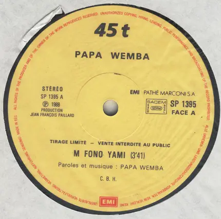 Papa Wemba - M Fono Yami