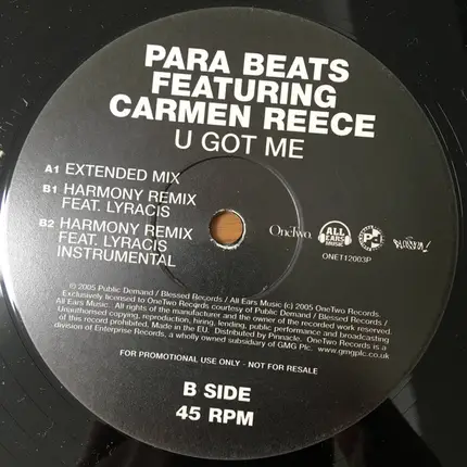 Para-Beats Feat Carmen Reece - U Got Me