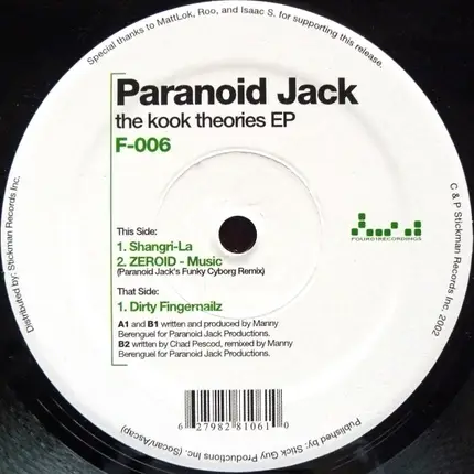 Paranoid Jack - The Kook Theories EP