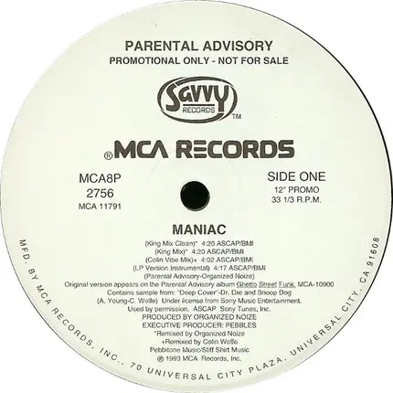 Parental Advisory - Maniac