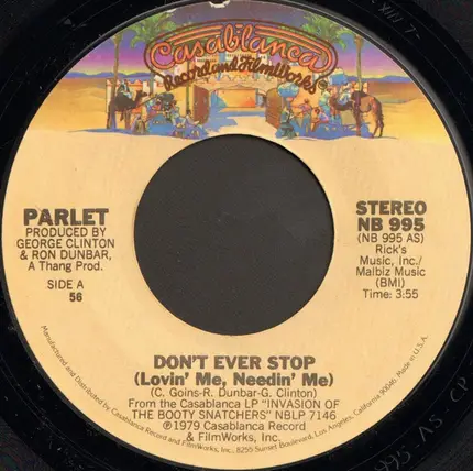 Parlet - Don't Ever Stop (Lovin' Me, Needin' Me)