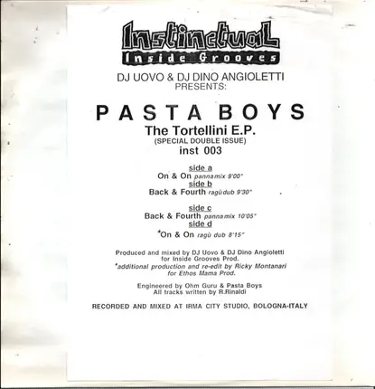 Pastaboys - Pasta Boys - The Tortellini E.P. (Special Double Issue)