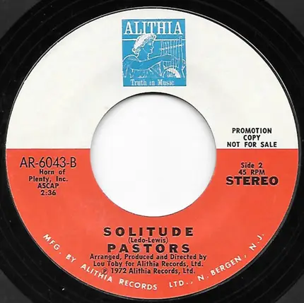 Pastors - She Let's Her Hair Down / Solitude