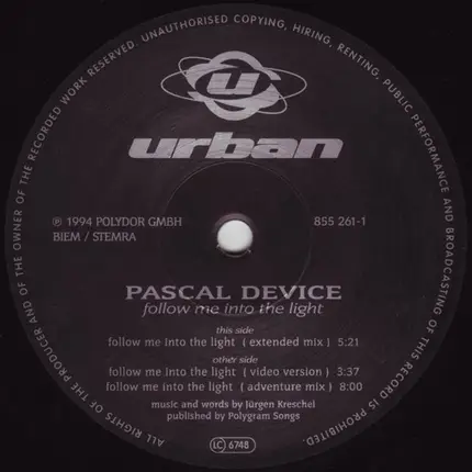 Pascal Device - Follow Me Into The Light