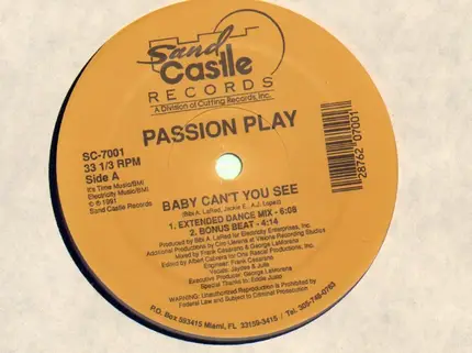 Passion Play - Baby Can't You See