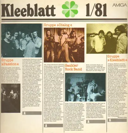 Passion, Dialog, Kleeblatt... - Kleeblatt 1/81