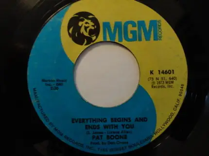 Pat Boone - Everything Begins And Ends With You  / Golden Rocket