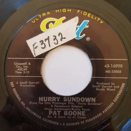 Pat Boone - Hurry Sundown