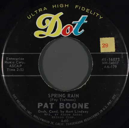 Pat Boone - Spring Rain