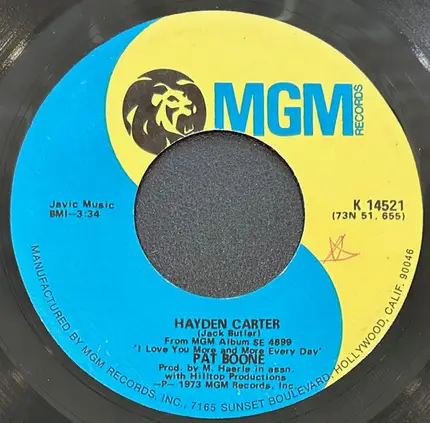Pat Boone - Tying The Pieces Together / Hayden Carter