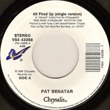 Pat Benatar - All Fired Up