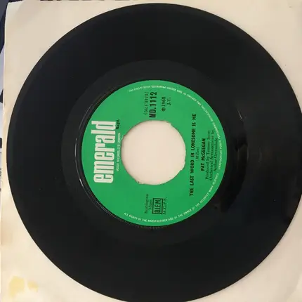 Pat McGeegan - The Last Word In Lonesome Is Me