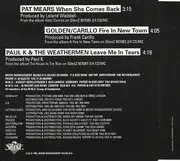 CD Single - Pat Mears - Golden Carillo - Paul K. & The Weathermen - Pat Mears - Golden/Carillo - Paul K & The Weathermen
