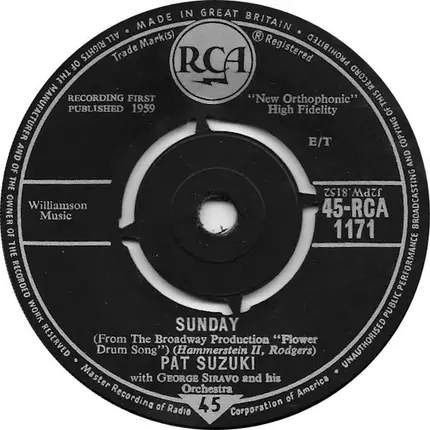 Pat Suzuki With George Siravo And His Orchestra - I Enjoy Being A Girl