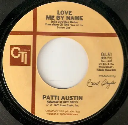 Patti Austin - You Fooled Me / Love Me By Name