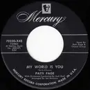 7inch Vinyl Single - Patti Page - My World Is You / Milwaukee Polka