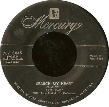 Patti Page With Jack Rael And His Orchestra - Croce Di Oro (Cross Of Gold) / Search My Heart