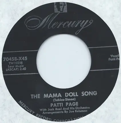 Patti Page With Jack Rael And His Orchestra - I Can't Tell A Waltz From A Tango