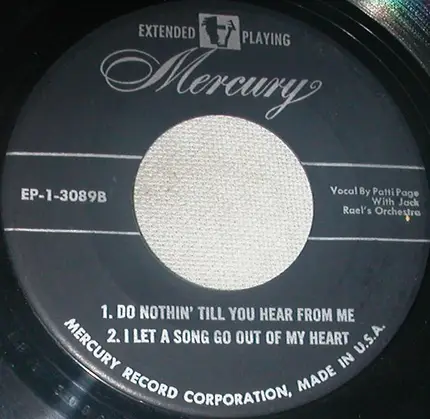 Patti Page With Jack Rael And His Orchestra - I've Got It Bad And That Ain't Good