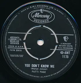 Patti Page - You Don't Know Me