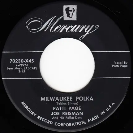 Patti Page - My World Is You / Milwaukee Polka