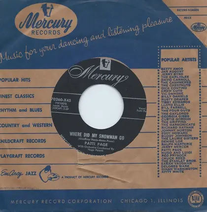 Patti Page - Changing Partners / 	Don't Get Around Much Anymore