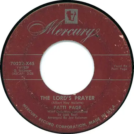Patti Page - Father, Father / The Lord's Prayer