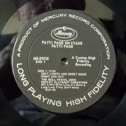 LP - Patti Page - Patti Page On Stage - Mono