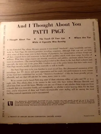 Patti Page - And I Thought About You
