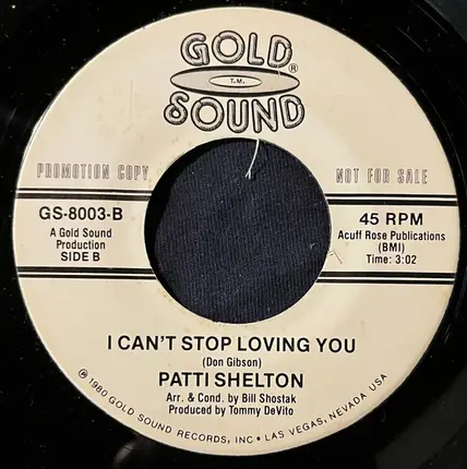 Patti Shelton - Stay With Me / I Can't Stop Loving You