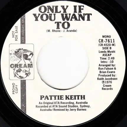 Pattie Keith - Only If You Want To