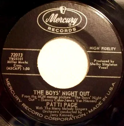 Patti Page - Three Fools / The Boys' Night Out